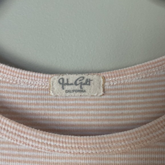 SUPER RARE- john galt/ brandy melville pink strip top - Picture 2 of 3